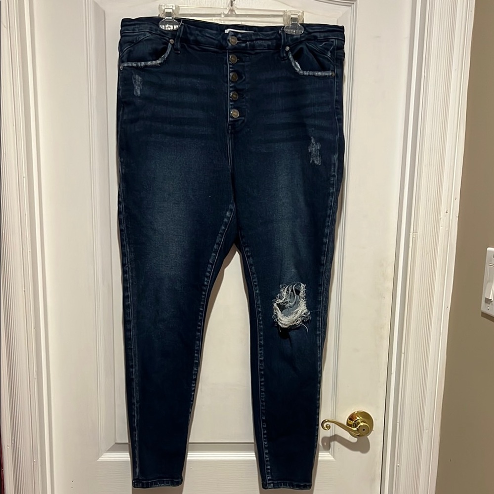 KanCan High Rise Blue Distressed Jeans
